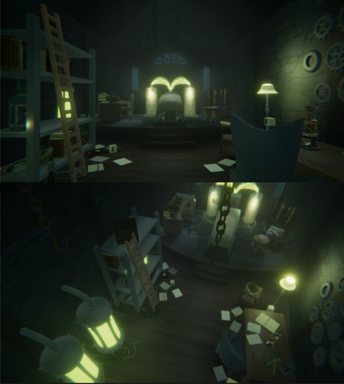 final unity environment scene of franken