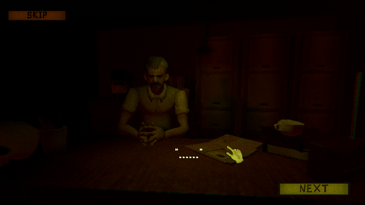 cutscene with the boss in greeds grub
