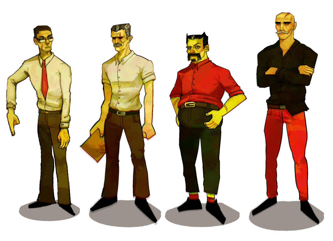 4 concepts of the boss character in greeds grub