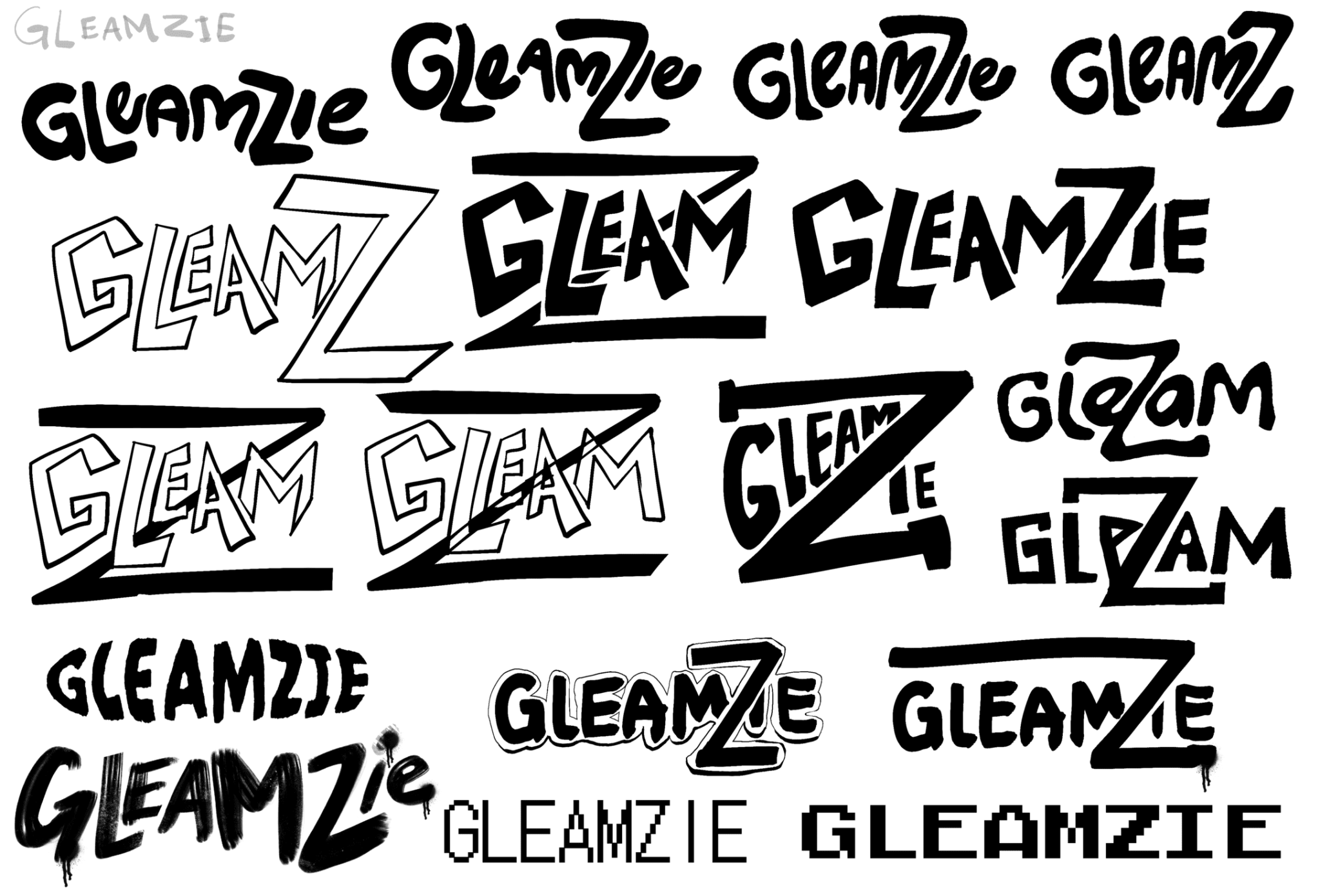 Gleamize logo concepts