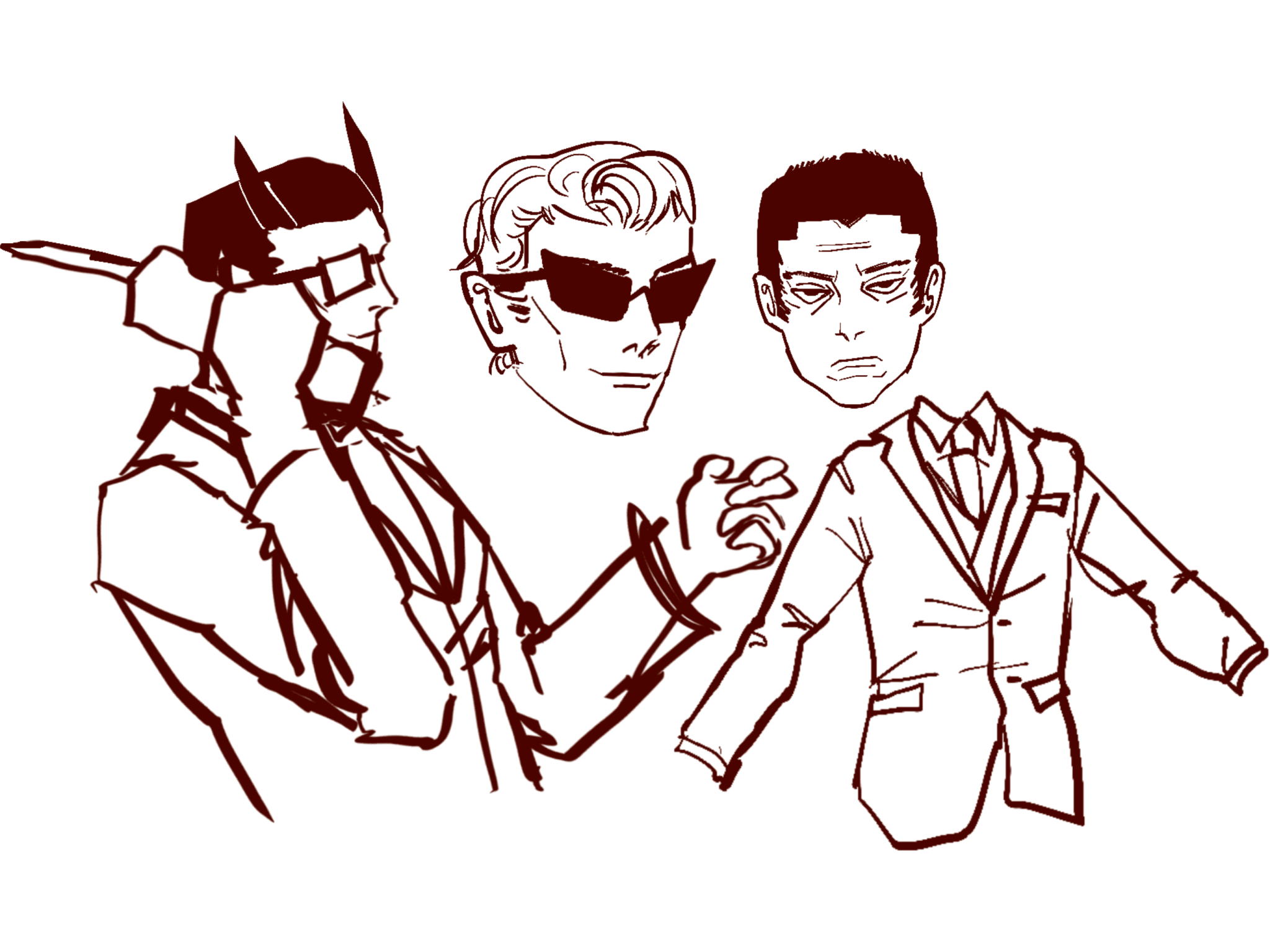 4 character concept pieces for bateman