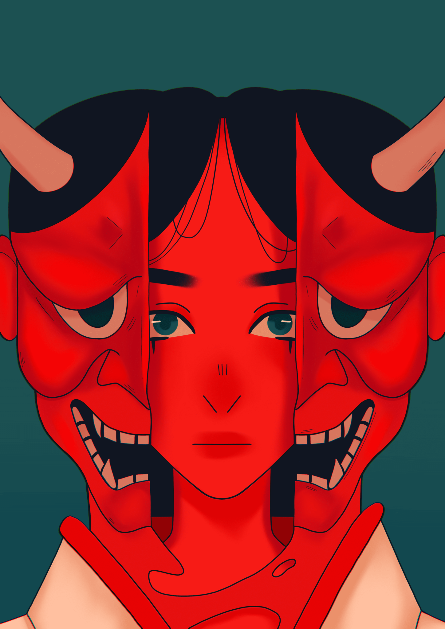 Noh Mask Poster Art