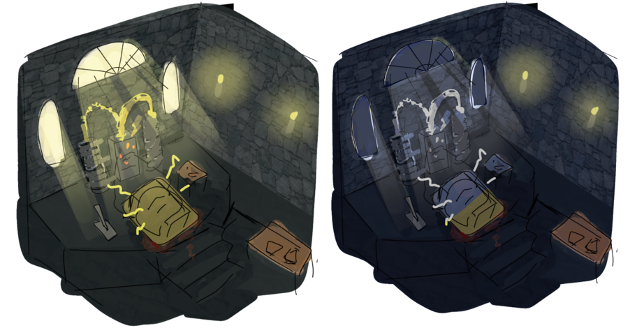Franken Environment Scene Concept Drafts