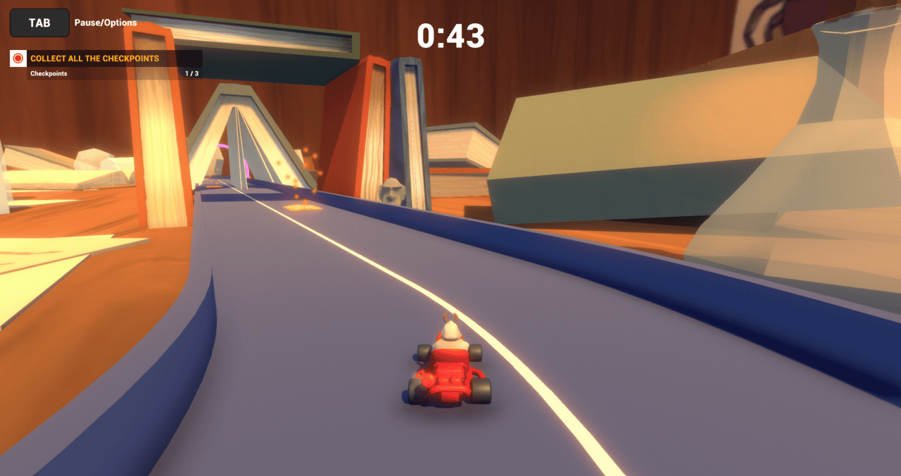 driving in go kart game