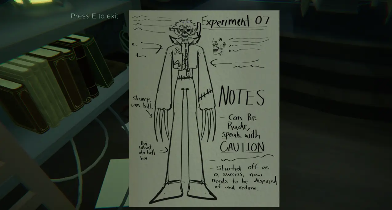 page note about franken ingame