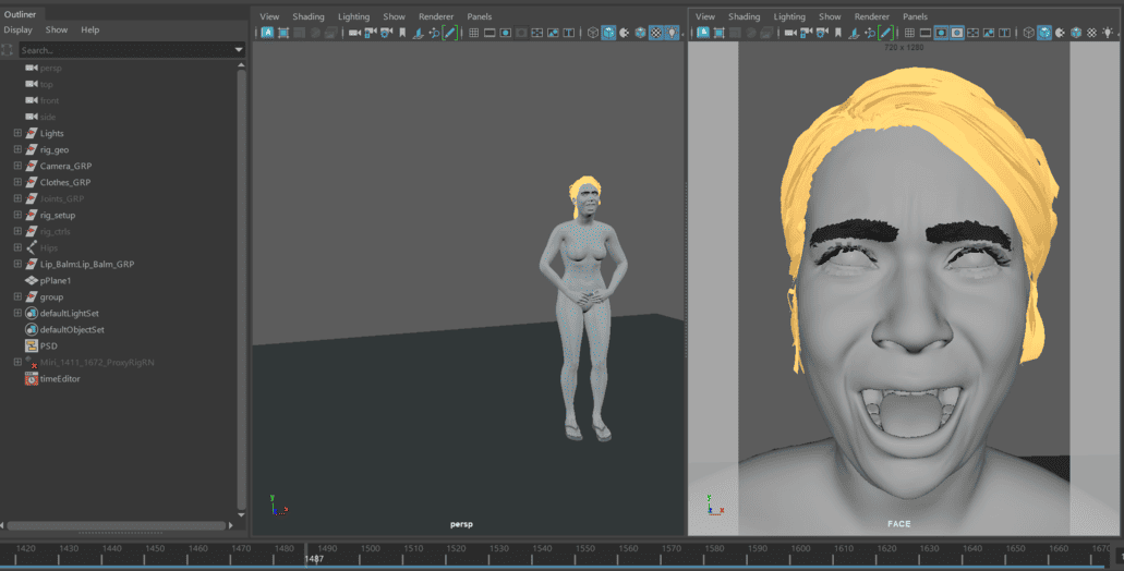 motion capture maya untextured screenshot