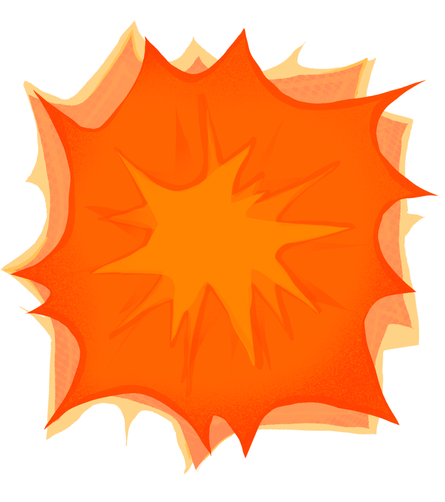 orange gun shot