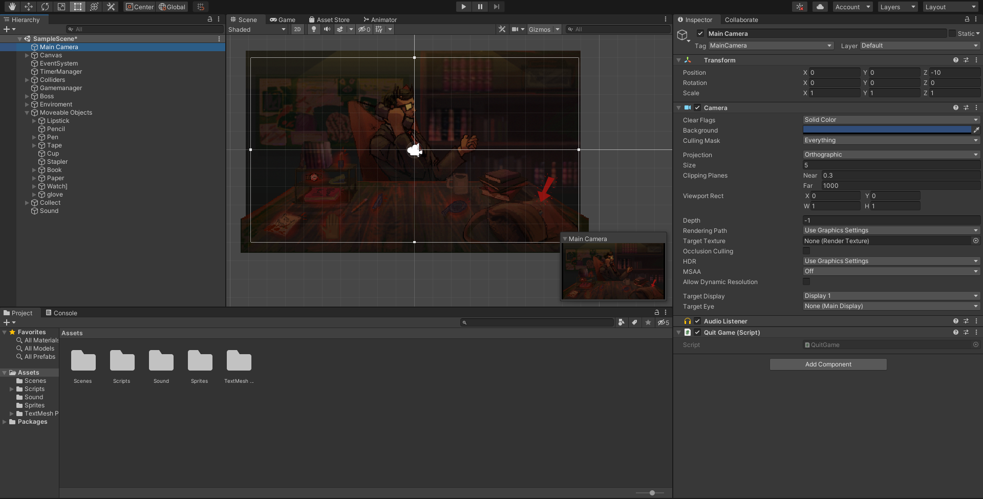 bateman main scene in unity editor